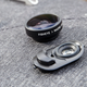 This attachment is actually two lenses in one. To use the macro lens, you need to unscrew the fisheye.